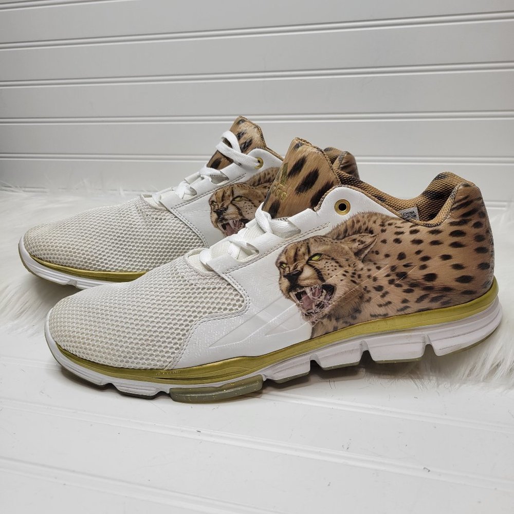 Adidas Adizero Gameday Pro Uncaged Shoes D70164 Men's Size 13.5 Cheetah Gold EUC